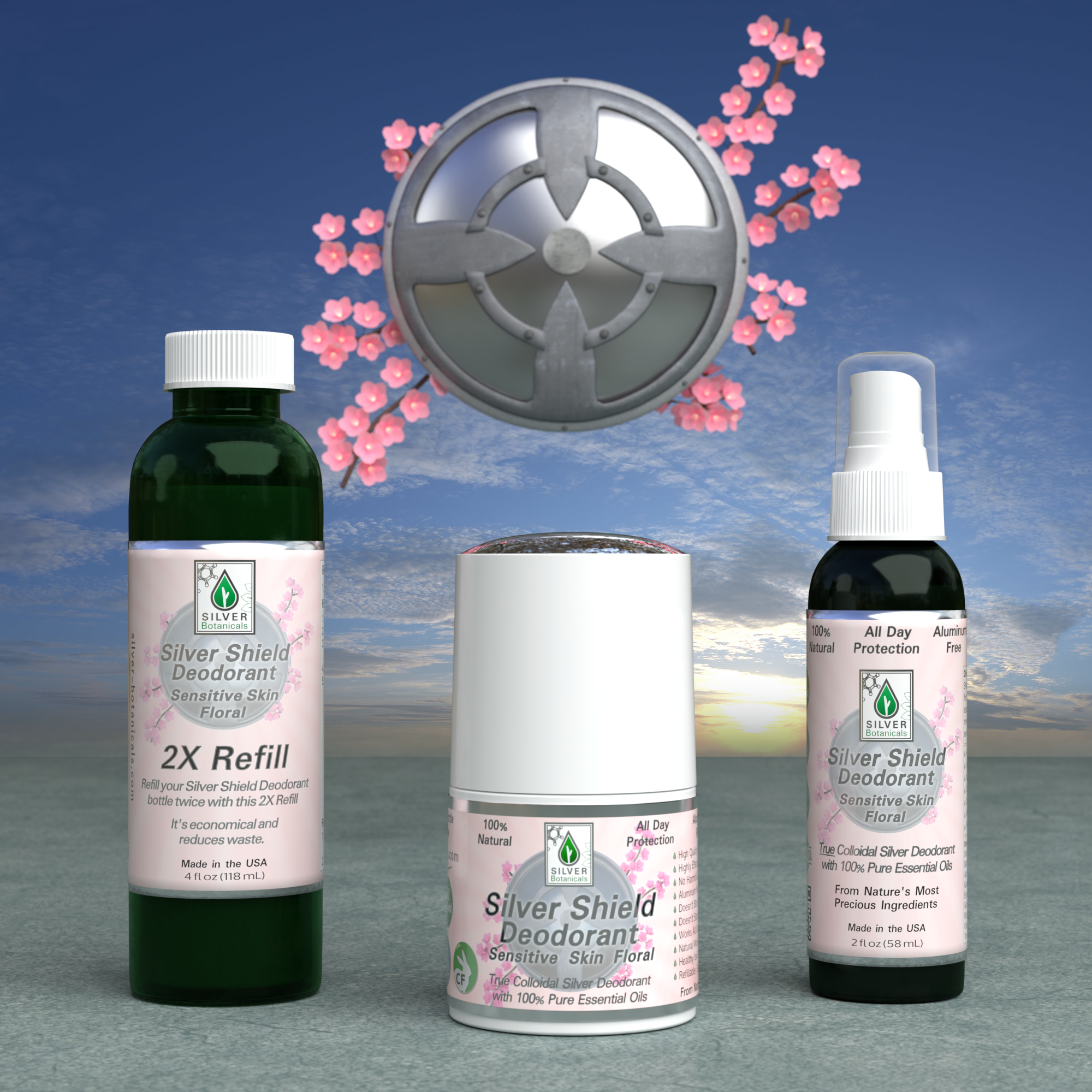 Silver Botanicals - Wholesale Deodorant - Unisex - Silver Shield Deodorant -  Spray, 2 oz.11