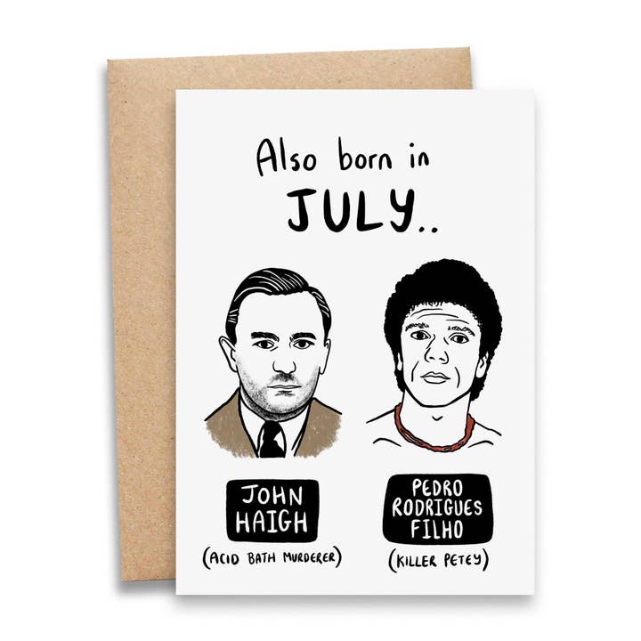 Debmon Design - Wholesale Birthday Card - Serial Killer | July Birthday Card