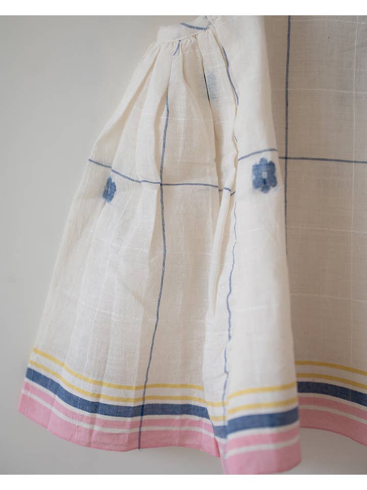 Love The World Today - Wholesale T-Shirt - Kids - Lullaby Skies Halter Top in Handwoven Cotton Jamdani Weave6