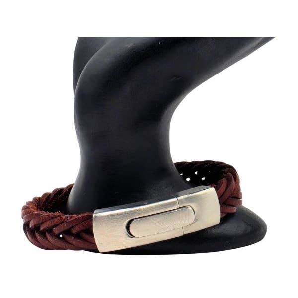 Montana Braided Leather Bracelet - Style 413 for wholesale by Sun Enterprises B.V.