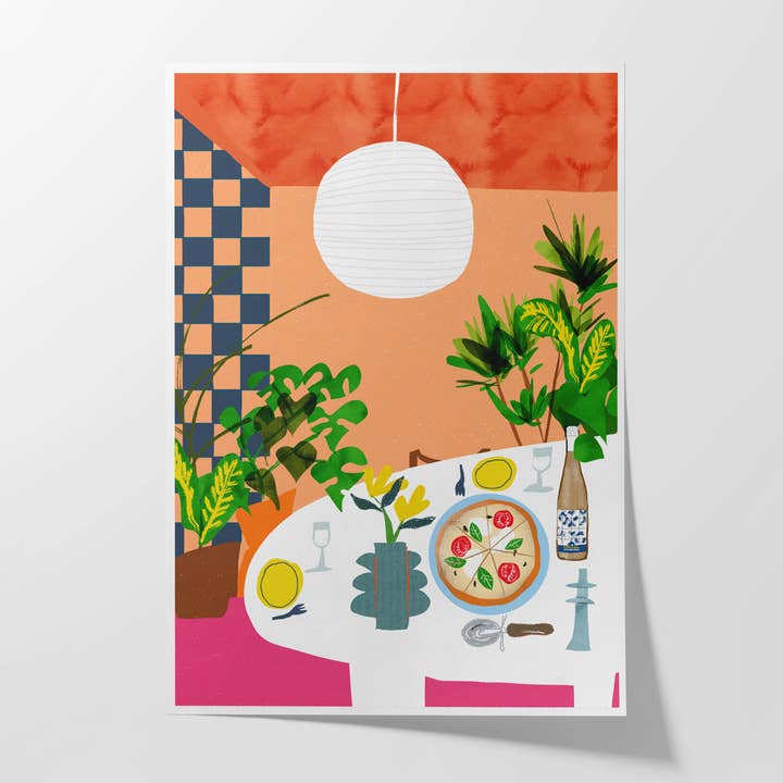 Impression Soirées Pizza pour la vente par Violet Red Studio