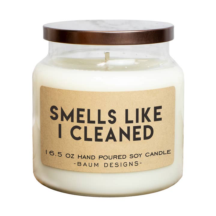 Bougie au soja Smells Like I Cleaned - 16,5 oz pour la vente par Baum Designs LLC