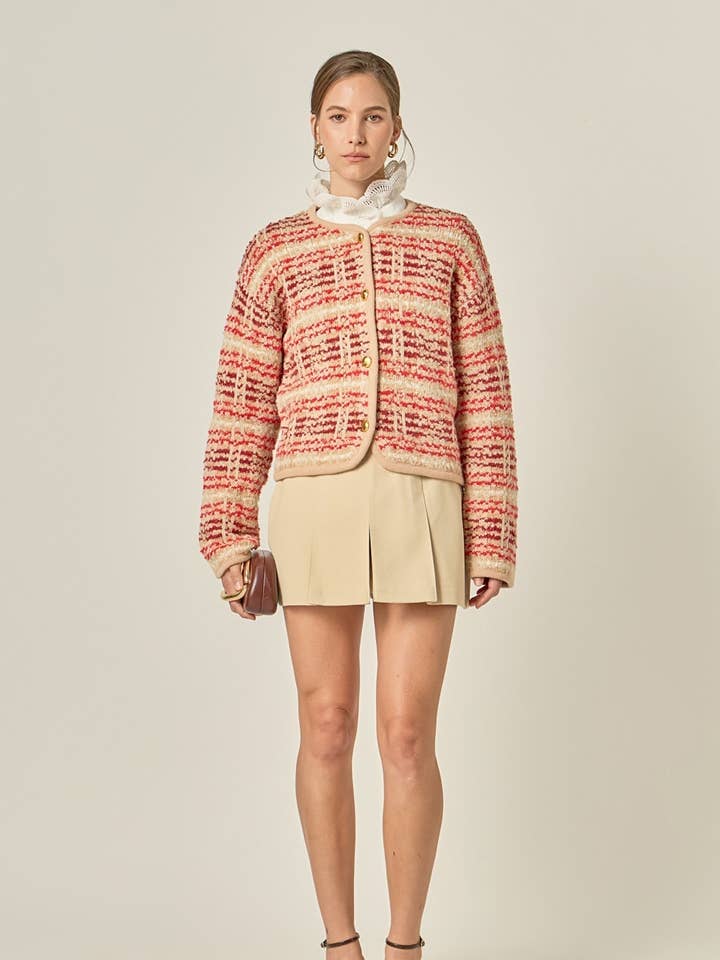 Texturerad randig jacka för wholesale av English Factory