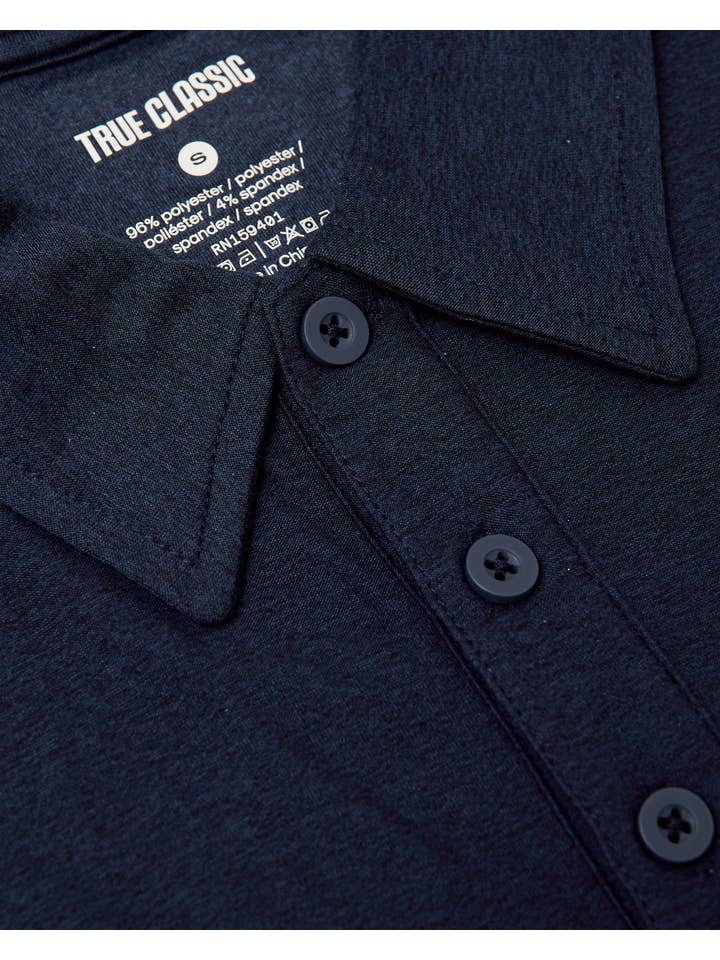 True Classic - Wholesale Polo - Men's - Dark Heather Cadet Active Polo 2.06