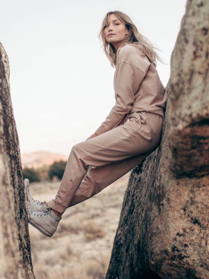 Almond Esther Lounge Pant for wholesale by Graceful District