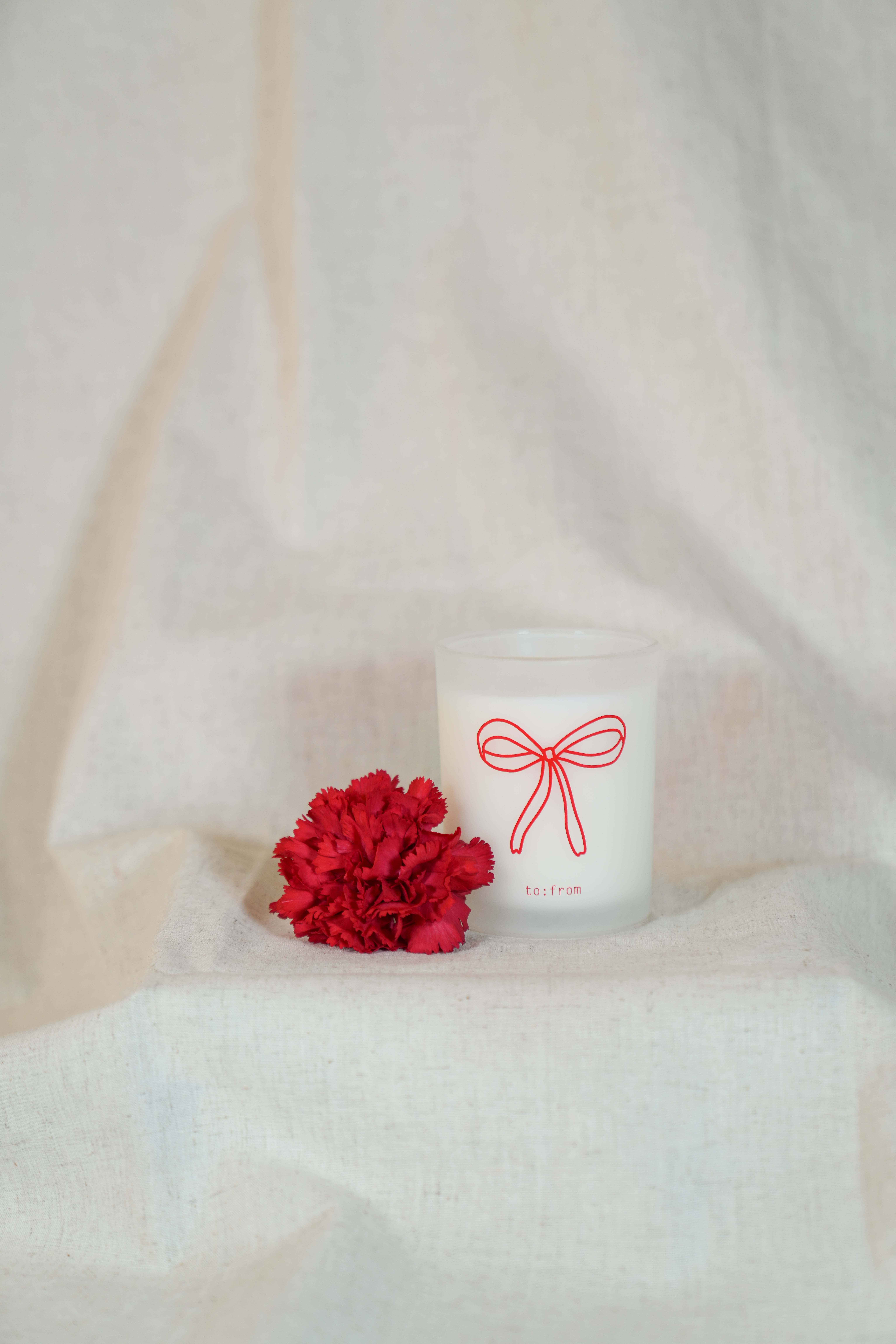 to:from - Wholesale Jar/Filled Candle - BOW (peach, rosemary)2