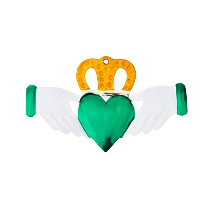 Handcrafted Tin Claddagh Ornament for wholesale by Sedona Spirit