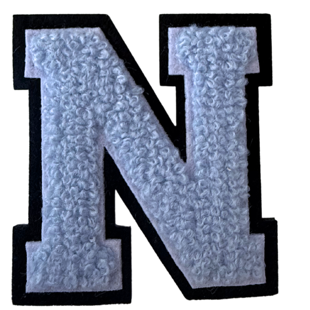 Patch Points - Wholesale Patch - Baby Blue Varsity Letter Sticker & Iron On13