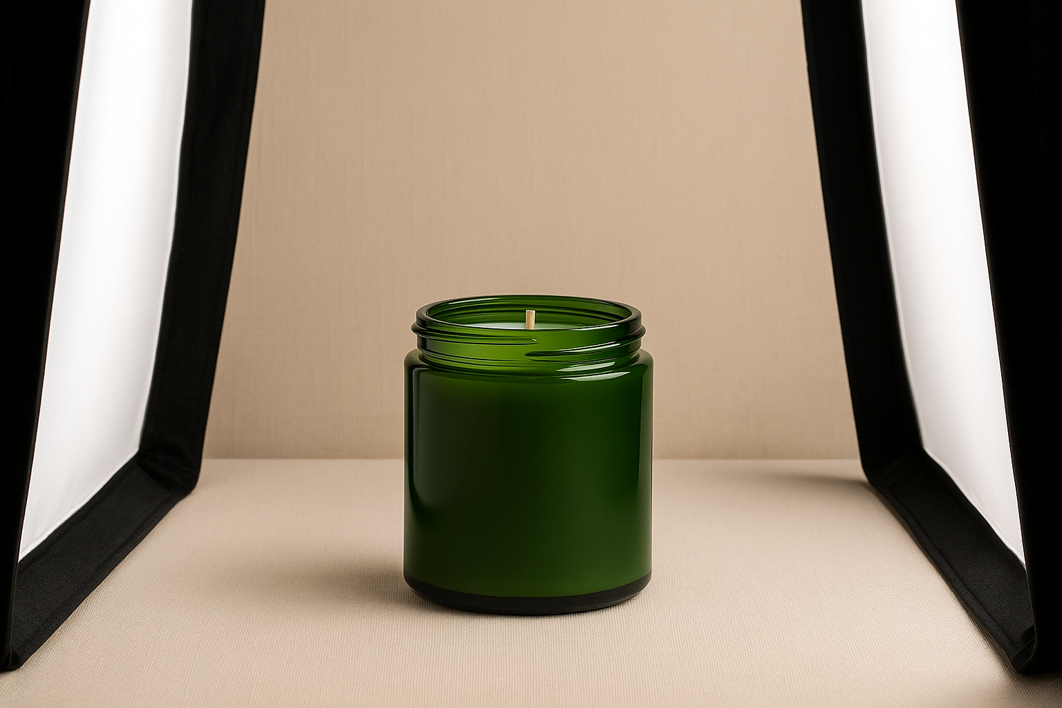 Votive - Wholesale Jar/Filled Candle - Personalized Green Eco Soy Wax Candle – 8oz No Label Jar 1