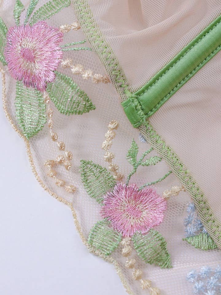 DOLL FLORAL EMBROIDERED BABYDOLL for wholesale on Faire