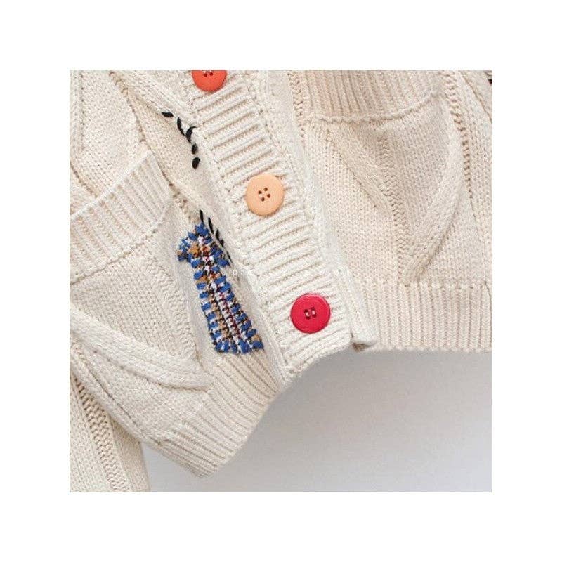 OceanusSwim - Vendita all'ingrosso Cardigan - Donna - Cardigan ampio ricamato alla moda e versatile5