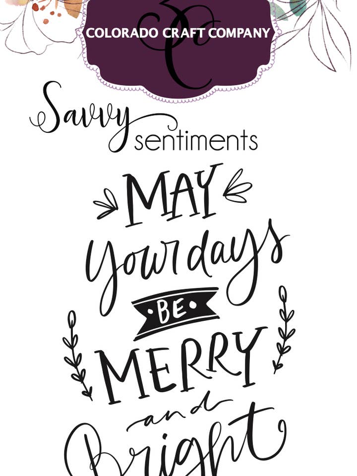 SS528 Savvy Sentiments ~ Merry & Bright Days Mini per la vendita all'ingrosso da parte di Colorado Craft Company