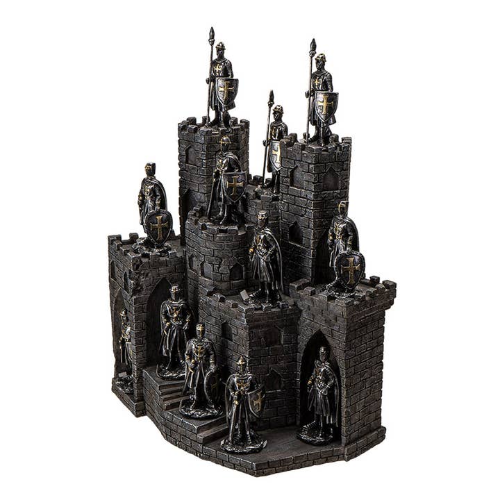 Pacific Trading – wholesale Decorative figurine – Medieval Castle Display with 12 Knights2