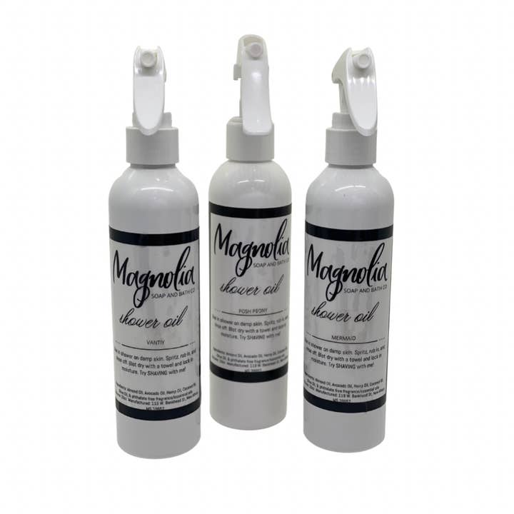 Shower Oil for wholesale by Magnolia Soap & Bath Co