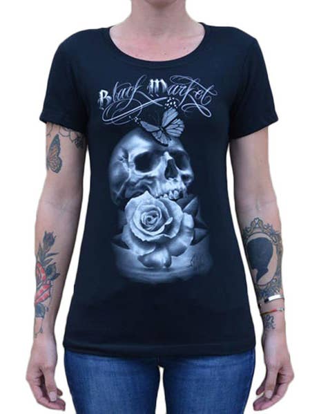 Immortal - Women's Loose Neck Graphic T-Shirt for wholesale by Black Market Art