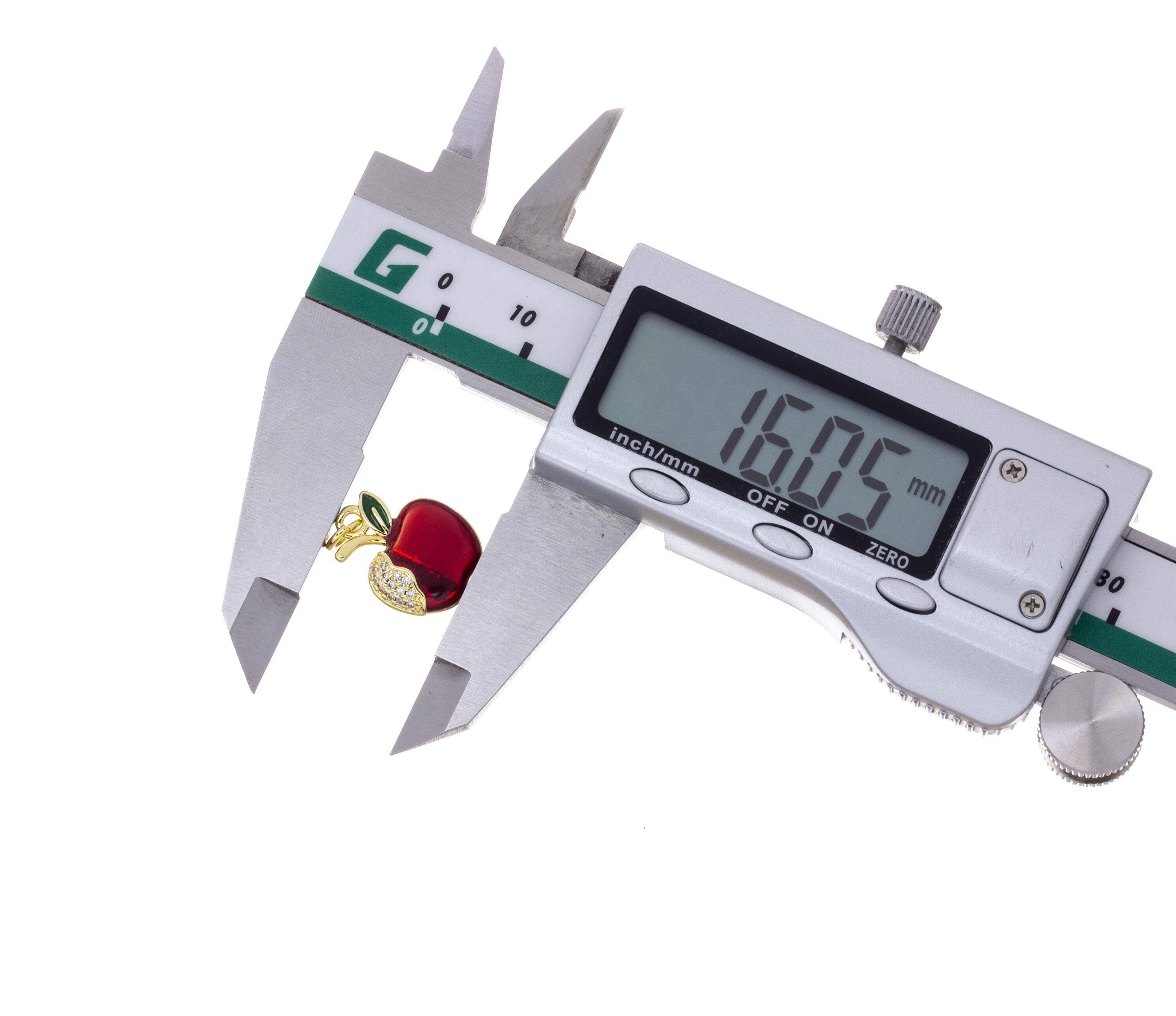 Jewel Pledge - Wholesale Individual Charm/Pendant - Gold or Silver Apple Charm Collection for Jewelry CZ,CPG24986