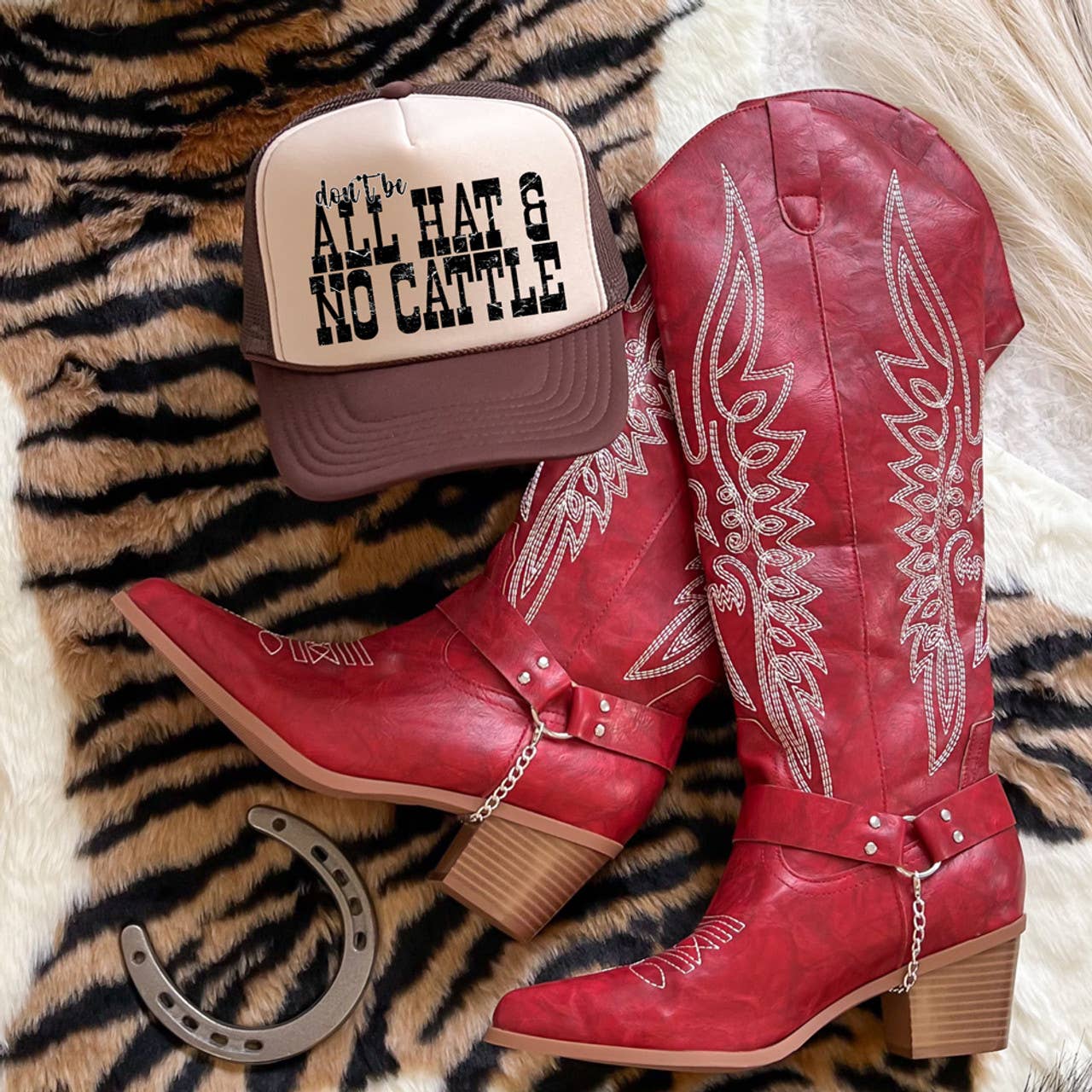 Trendy Transfers – wholesale Sublimation transfer – Distressed Don't Be All Hat & No Cattle DTF Heat Transfer1