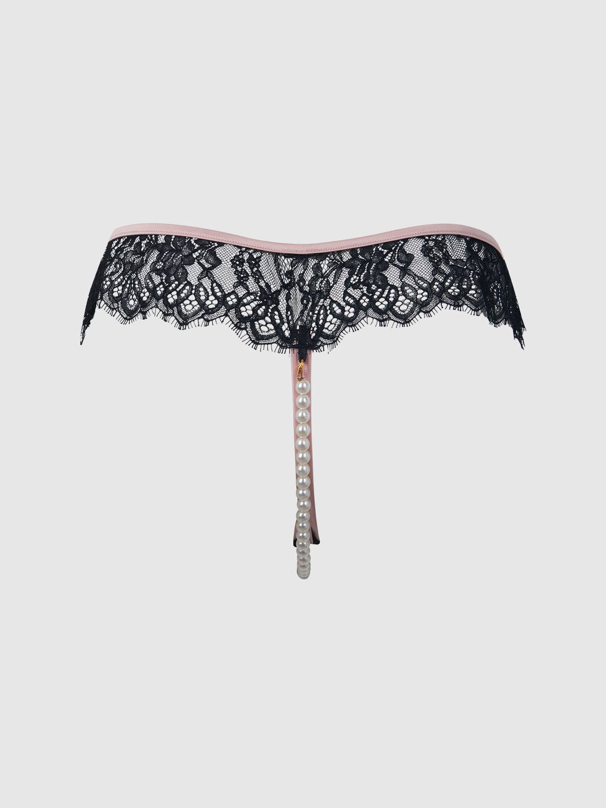House of Desire - Wholesale Underwear - Women's - JOCELYN LACE & PEARL CROTCHLESS THONG4