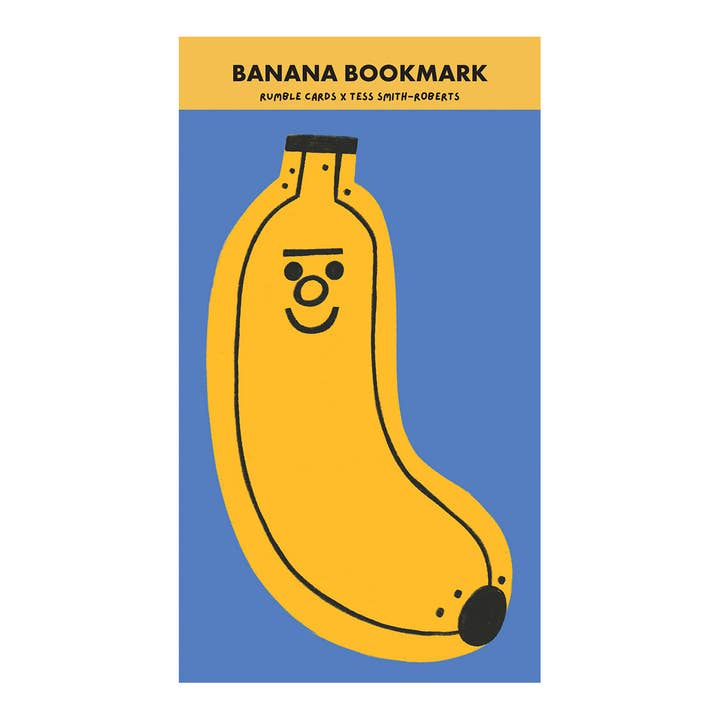 Banana Bookmark - Cute - Fun - Bookshop - Fruit - Books for wholesale by Rumble Cards (US Duties & Taxes Paid)
