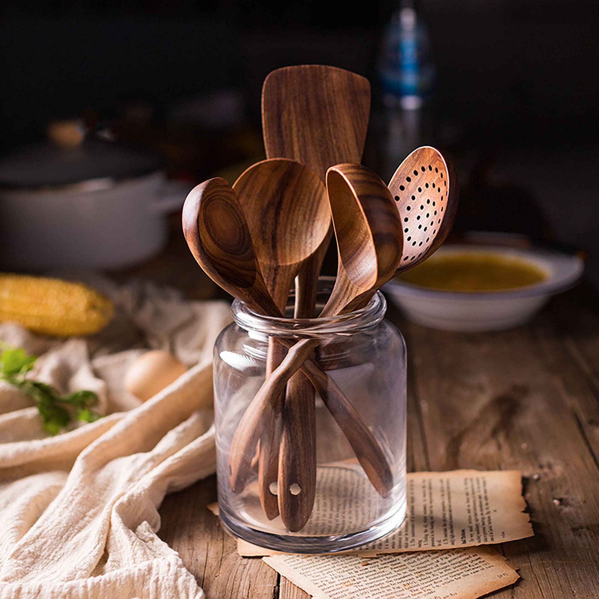 MinoCraft - Wholesale Kitchen Utensil Set - Wooden Kitchen Utensils11