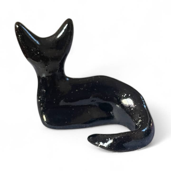 Magic World Girl - Wholesale Decorative Figurine - Magic World Girl - Black Ceramic Cat 0