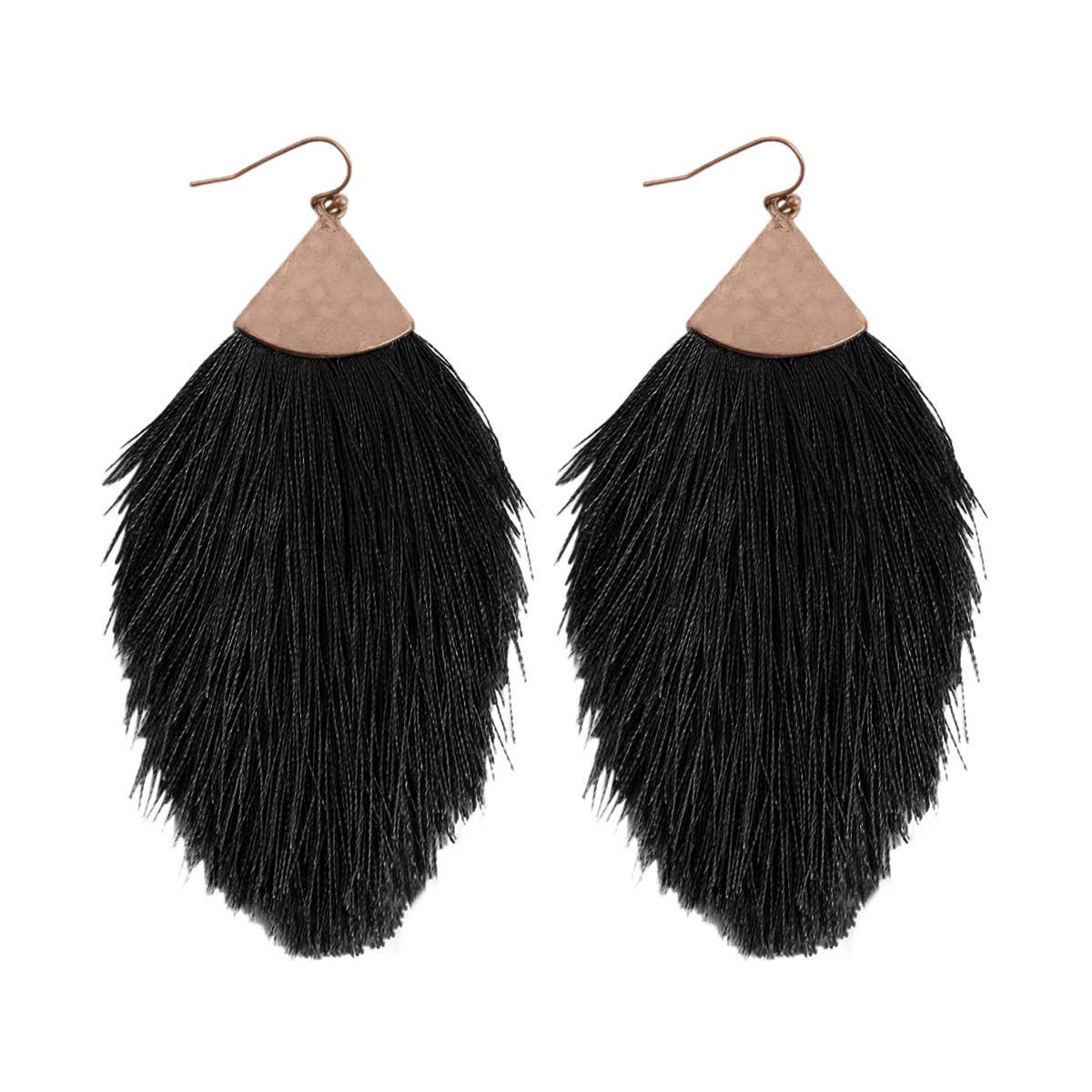 MYS Wholesale Inc - Wholesale Tassel Earrings - Tassel With Hammer Metal Hook Drop Earrings0