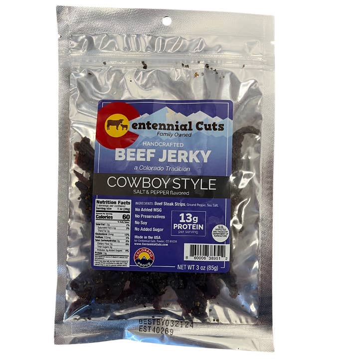 Centennial Cuts - Wholesale Jerky - 3 oz Cowboy Style Beef Jerky
