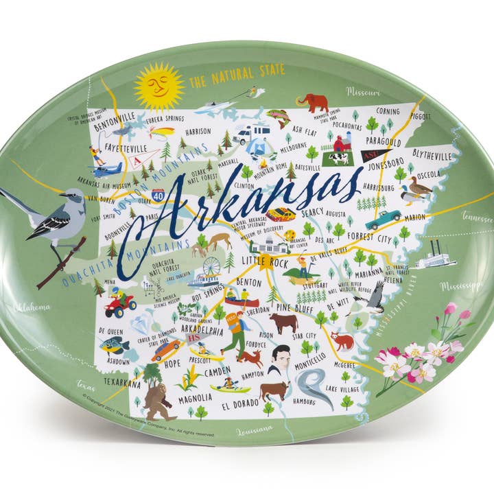 Assiette en mélamine de 16 po de l'Arkansas pour la vente par Galleyware