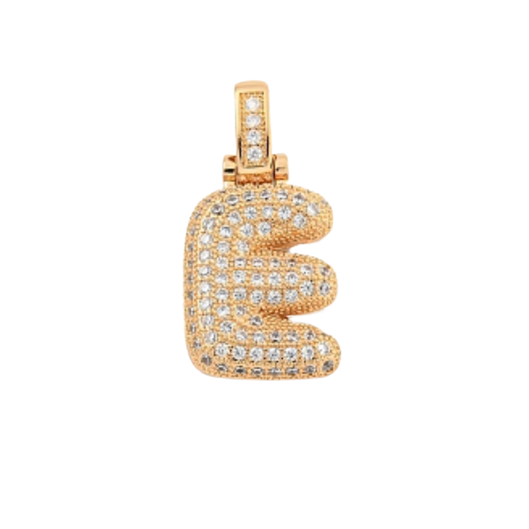 The Charm Bar Company - Wholesale Individual Charm/Pendant - Light Gold Rhinestone Bubble Initial Letter | Alphabet Charm4