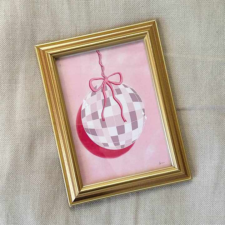 Pink Disco Ball Art Print | Wall Decor for wholesale by Smar Art