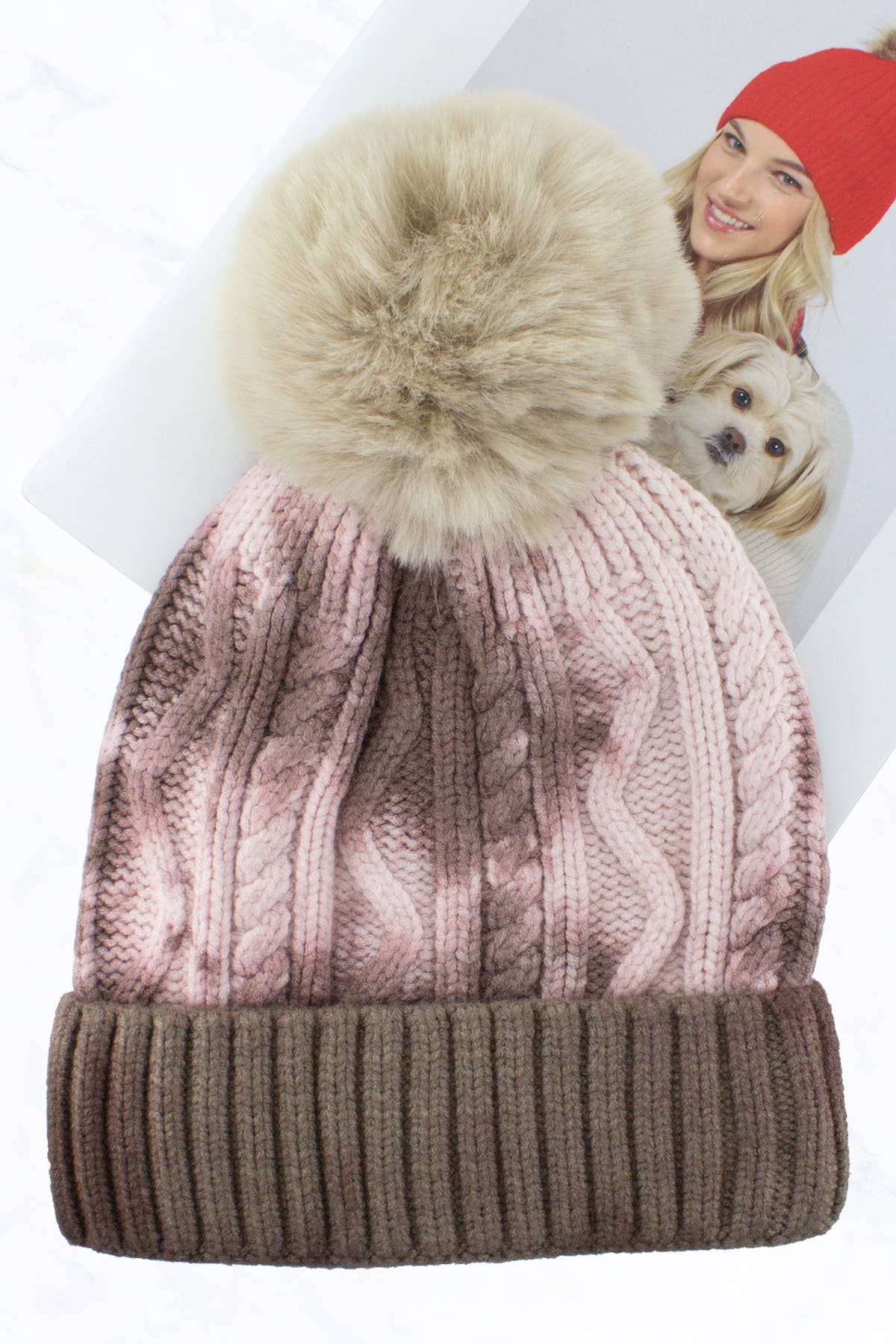 Suzie Q USA - Vente Bonnet – femme - Bonnet New Fashion Tie Dye POM9