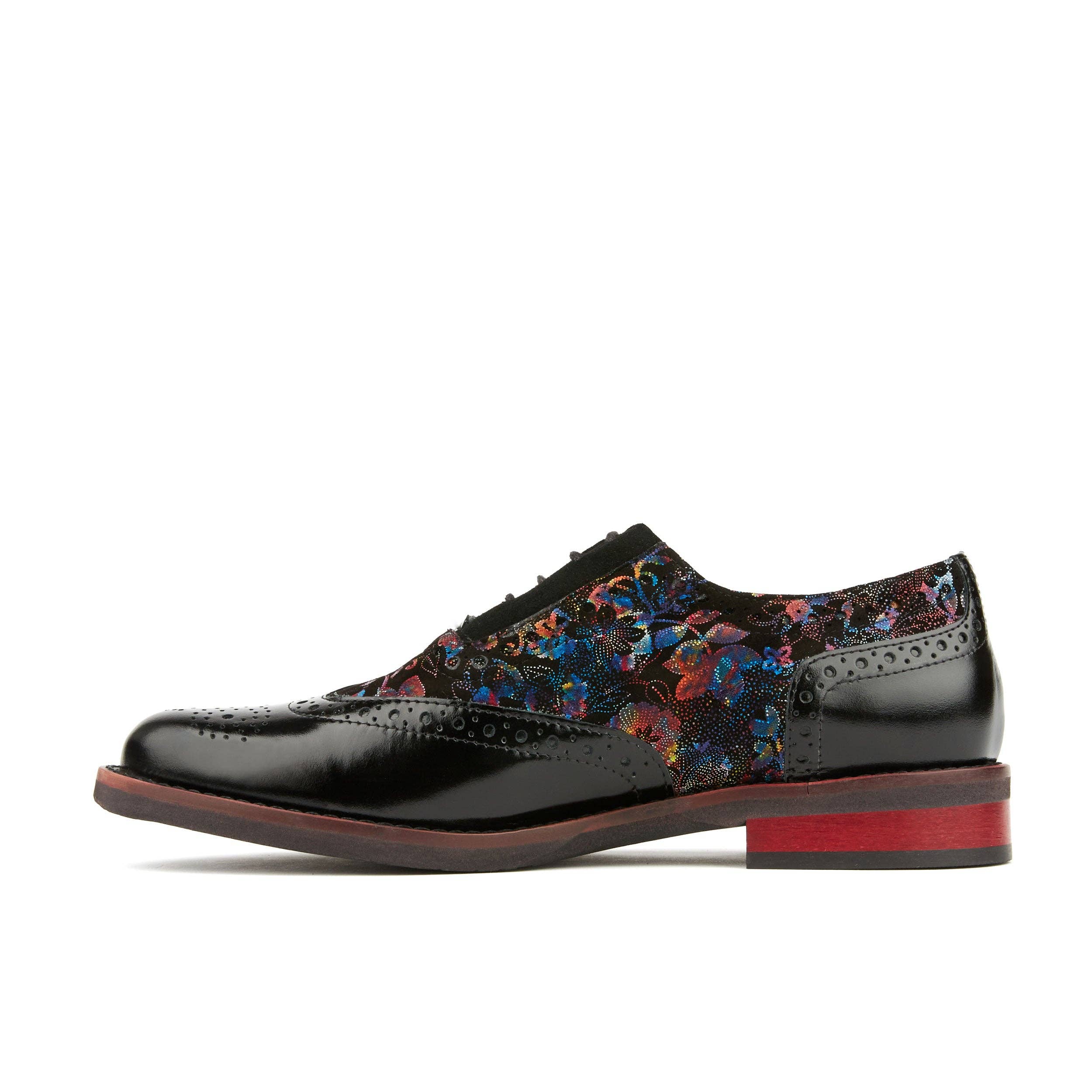 Embassy London – wholesale Brogue shoes – Women's – Vivienne - Black Flower2