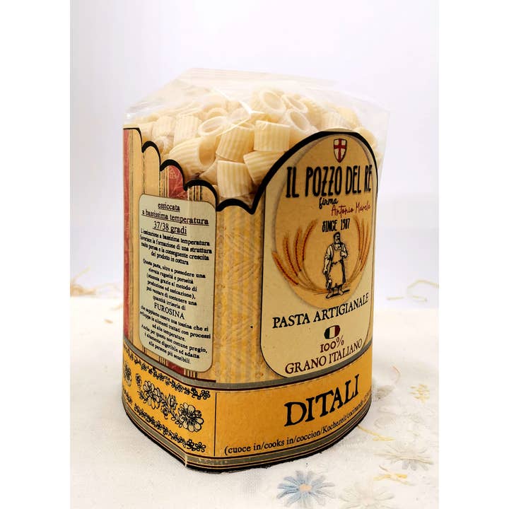 IL POZZO DEL RE firma Antonio Marella - Vendita all'ingrosso Pasta - Pasta di semola di grano duro italiano, Ditali 500gr