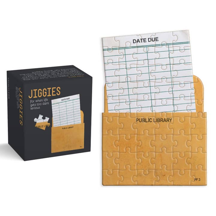 Gibbs Smith - Wholesale Puzzle - Adult - Library Card Jiggie Puzzle1