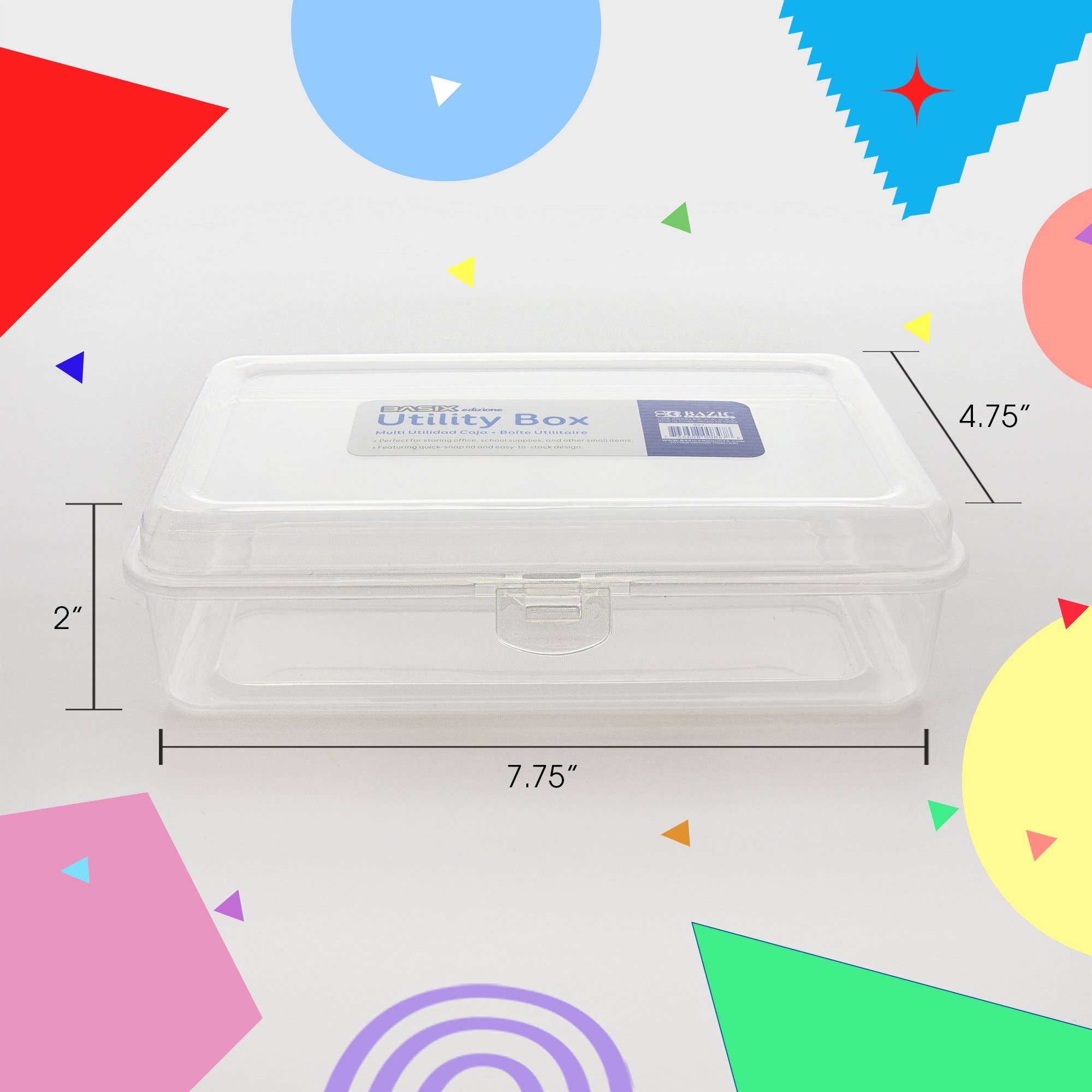 Luna Office Supply -  Everyday Essential – wholesale Pencil case/pouch – Clear Multipurpose Utility Box6