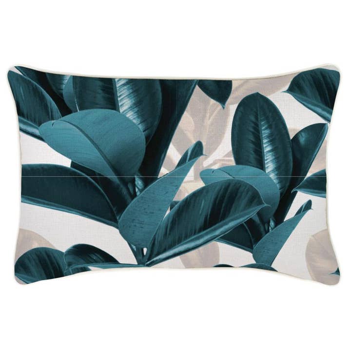 Cushion Cover-With Piping-Lux Teal-35cm x 50cm for wholesale by Escape To Paradise