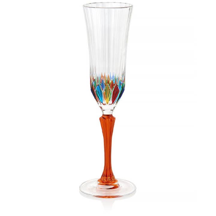 Bicchiere a Flûte per Champagne Adagio - Vetro Veneziano per la vendita all'ingrosso da parte di Alice Sturzinger LLC