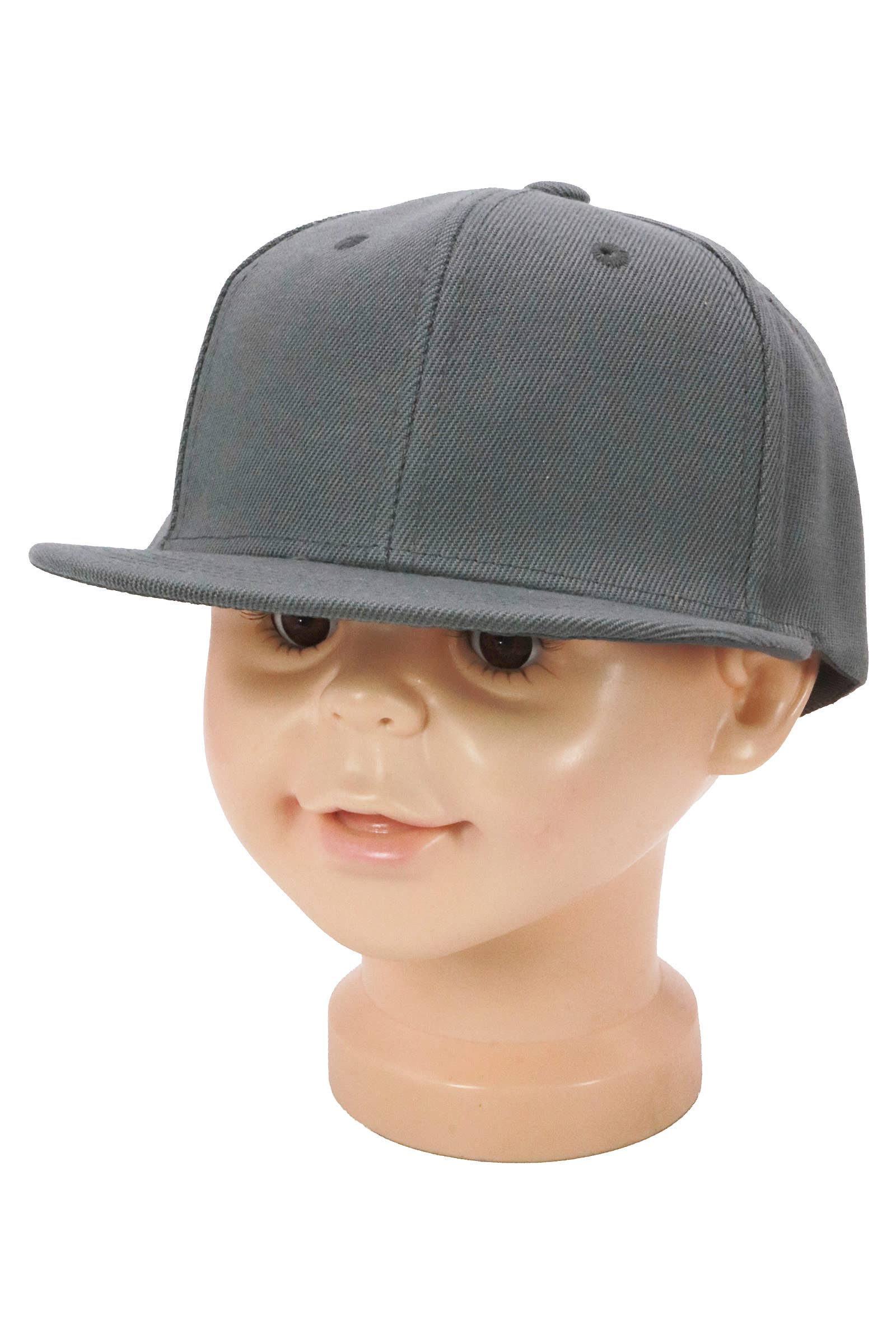 Cap Zone - Wholesale Baseball Cap - Kids - Kids Solid Twill Snap Back Flat Bill Cap12