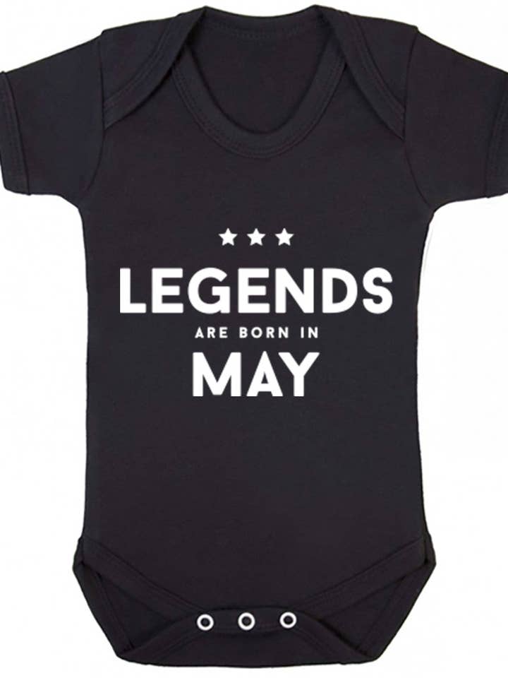Legender fødes i maj Baby Vest K1423 for engroshandel hos Illustrated Identity