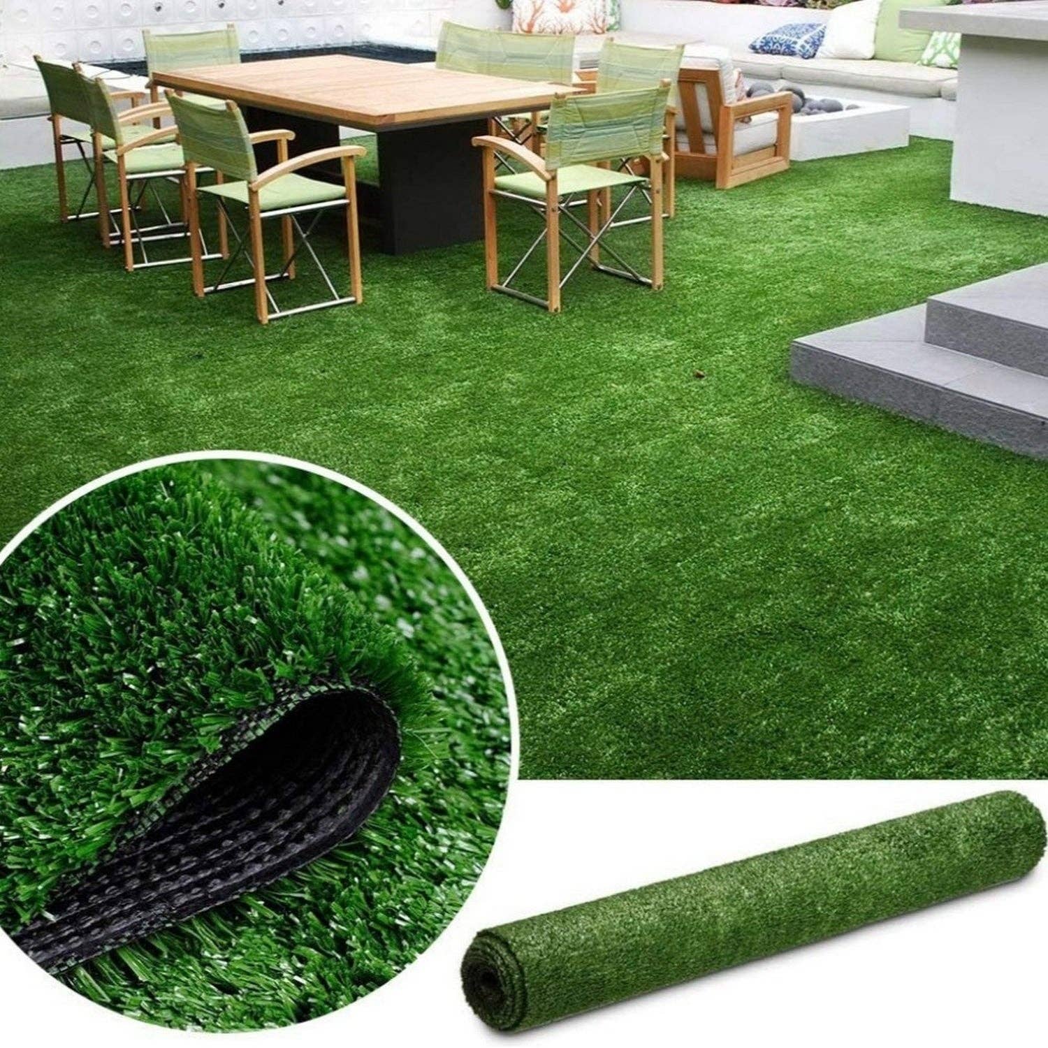 39F Inc. - Wholesale Outdoor Ornament/Decor - 6ft x 10ft Premium Artificial Turf with Drainage Holes0