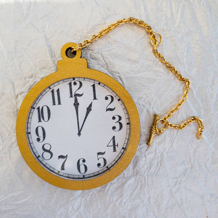 Shelfish Modern - Wholesale Ornament - Time Spent Pocket Watch Christmas Ornament