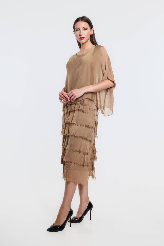 TINA Stephens Italy/Tees By Tina - Wholesale Dress - Women's - Gail Tiered Ruffle Dress (DQ206)22