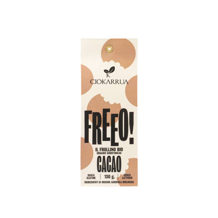 Ciokarrua - Wholesale Cookie - FREEO, SHORTBREAD with cocoa,Vegan, lactose and gluten free