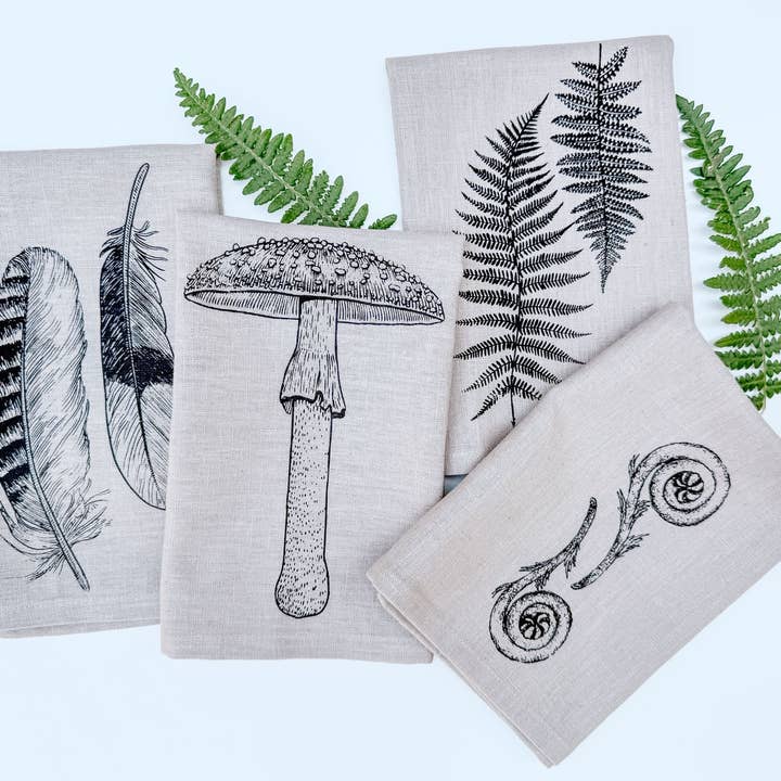 Reusable Napkins/Forage Set of 4/Linen Blend for wholesale by Your Green Kitchen