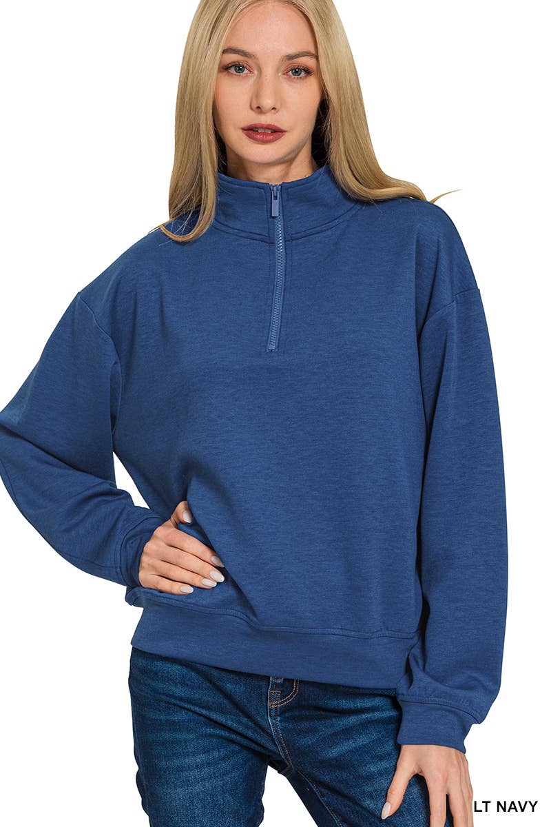 42POPS - Venta al por mayor Sudadera - Mujer - .Sudadera con media cremallera Scuba7