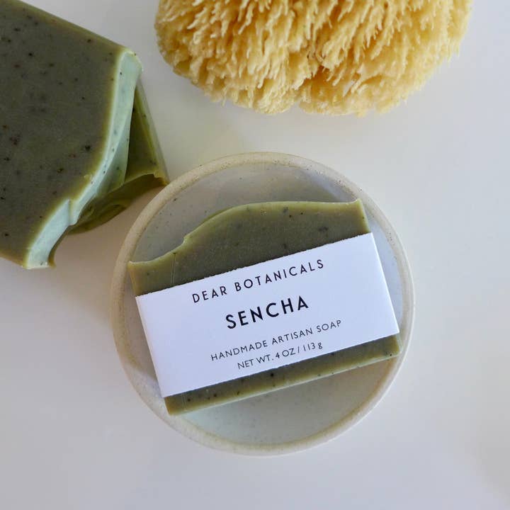 Dear Botanicals – sabonete sólido por atacado – Sabonete Sencha (Chá Verde)4