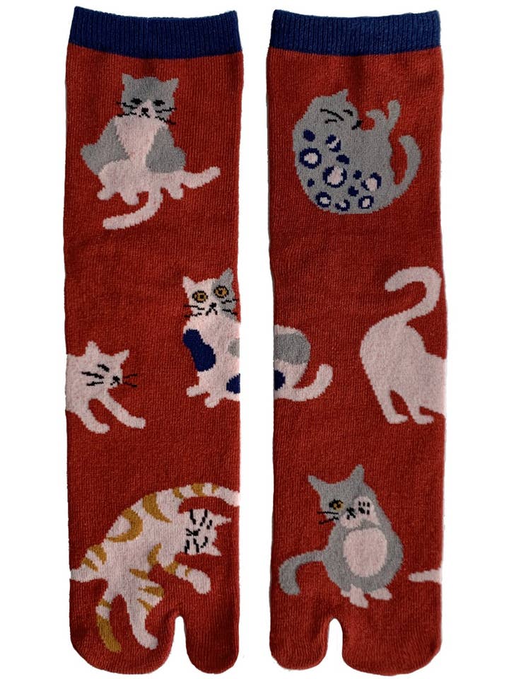 Calzini Tabi con Gatti per la vendita all'ingrosso da parte di NINJA SOCKS