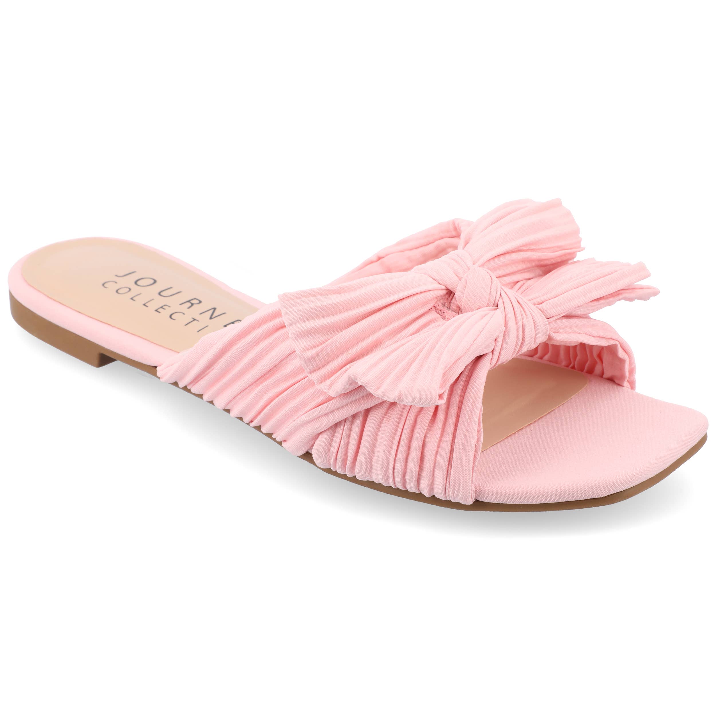 Journee - Wholesale Sandals - Women's - Serlina Pleated Slide Sandals In Foil6