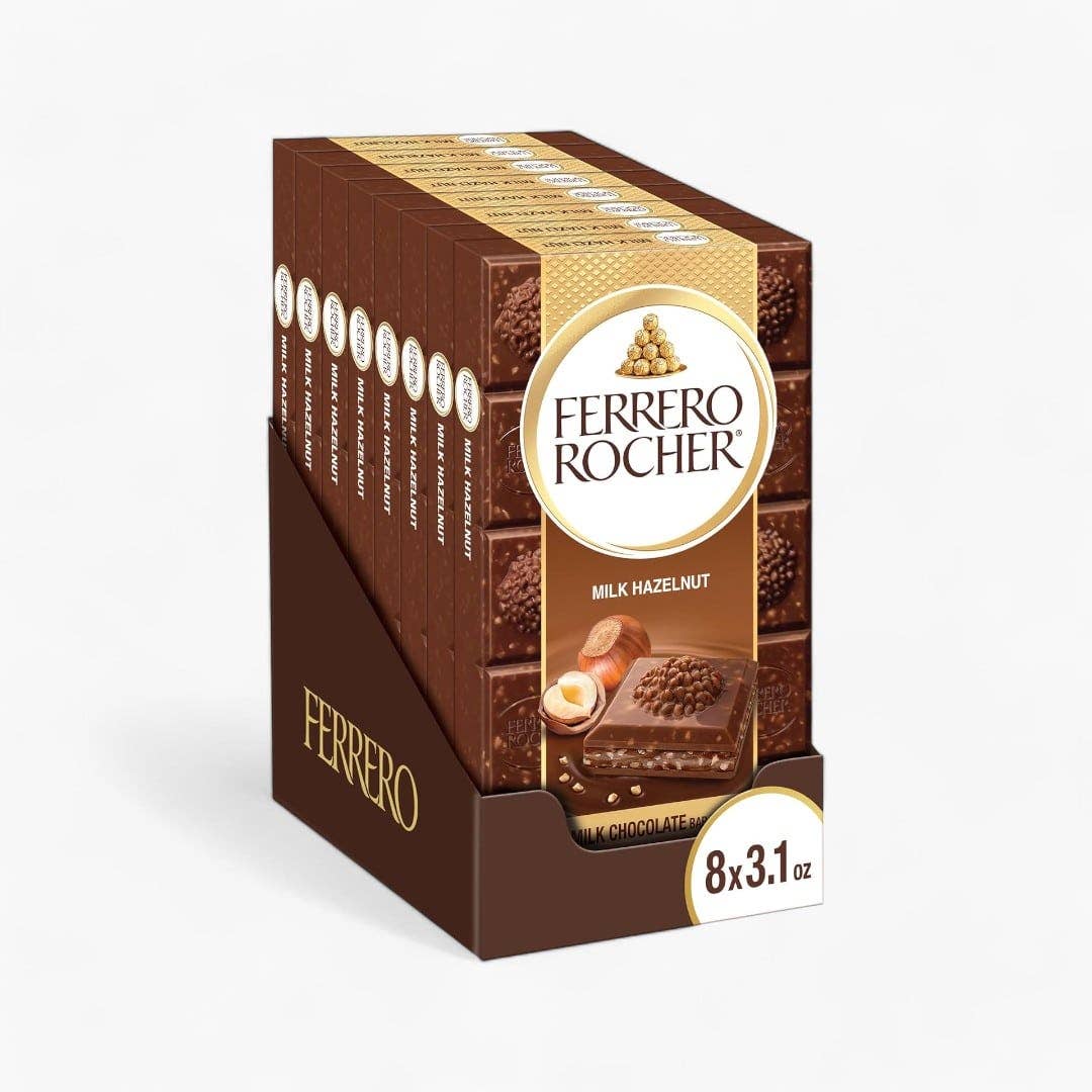 L&F Universal Goods - Wholesale Chocolate Bar - Ferrero Rocher Milk Hazelnut Bar (8/3.1 Oz)0