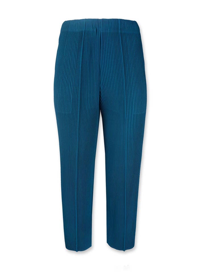 Julia Pin Tuck Double Knit Plissé Pant for wholesale by Wild Cosmos